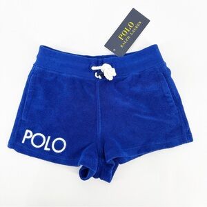 NWT Polo Ralph Lauren Pull On Logo Terry Cloth Shorts